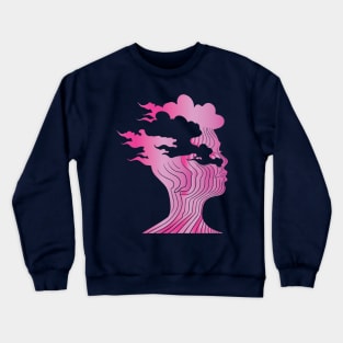 Whispers of Eternity: A Dance of Mind and Clouds Crewneck Sweatshirt